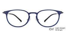 Load image into Gallery viewer, Blue Round Full Rim Medium Unisex Eyeglasses by Lenskart Air-138038