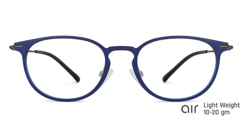 Blue Round Full Rim Medium Unisex Eyeglasses by Lenskart Air-138038