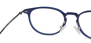 Blue Round Full Rim Medium Unisex Eyeglasses by Lenskart Air-138038