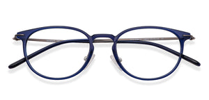 Blue Round Full Rim Medium Unisex Eyeglasses by Lenskart Air-138038