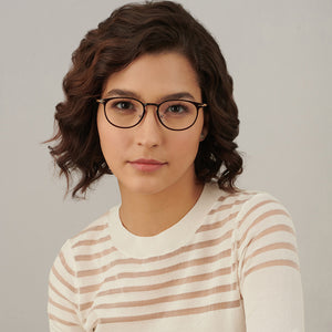 Brown Round Full Rim Medium Unisex Eyeglasses by Lenskart Air-138039
