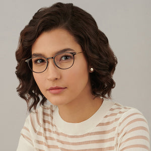 Brown Round Full Rim Medium Unisex Eyeglasses by Lenskart Air-138039