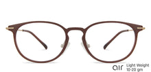 Load image into Gallery viewer, Brown Round Full Rim Medium Unisex Eyeglasses by Lenskart Air-138039