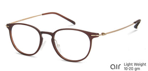 Brown Round Full Rim Medium Unisex Eyeglasses by Lenskart Air-138039