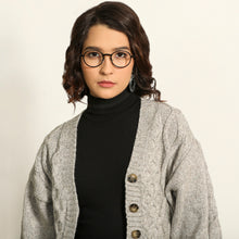 Load image into Gallery viewer, Black Round Full Rim Unisex Eyeglasses by Lenskart Air LA-138040