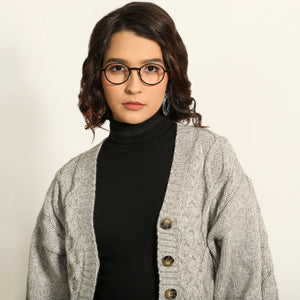 Black Round Full Rim Unisex Eyeglasses by Lenskart Air LA-138040