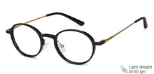Load image into Gallery viewer, Black Round Full Rim Unisex Eyeglasses by Lenskart Air LA-138040