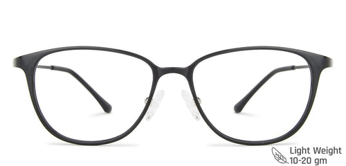 Black Rectangle Full Rim Wide Unisex Eyeglasses by Lenskart Air-138043