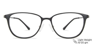 Black Rectangle Full Rim Wide Unisex Eyeglasses by Lenskart Air-138043