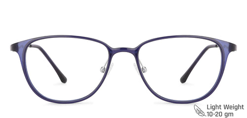 Blue Rectangle Full Rim Unisex Eyeglasses by Lenskart Air-138044
