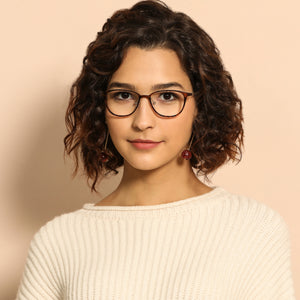 Brown Rectangle Full Rim Unisex Eyeglasses by Lenskart Air LA-138045