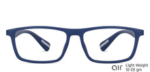 Load image into Gallery viewer, Blue Rectangle Full Rim Extra Wide Unisex Eyeglasses by Lenskart Air-138048