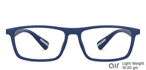 Blue Rectangle Full Rim Extra Wide Unisex Eyeglasses by Lenskart Air-138048