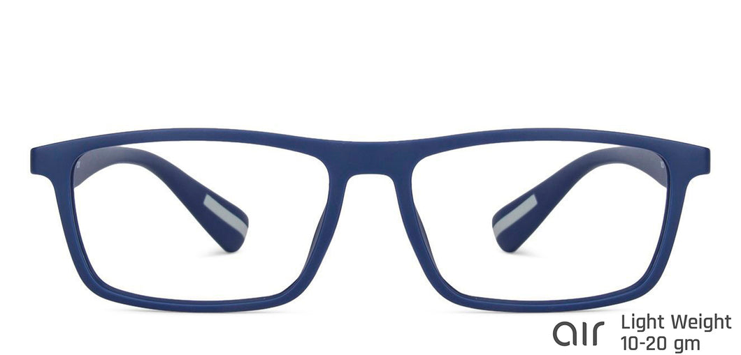 Blue Rectangle Full Rim Extra Wide Unisex Eyeglasses by Lenskart Air-138048