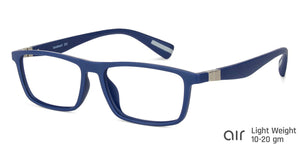 Blue Rectangle Full Rim Extra Wide Unisex Eyeglasses by Lenskart Air-138048