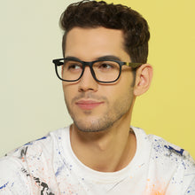 Load image into Gallery viewer, Black Rectangle Full Rim Unisex Eyeglasses by Lenskart Air LA-138049