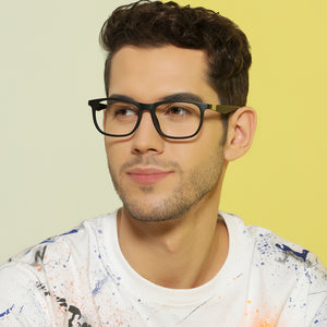 Black Rectangle Full Rim Unisex Eyeglasses by Lenskart Air Computer Glasses-146748