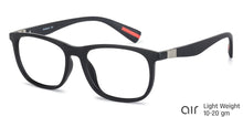 Load image into Gallery viewer, Black Rectangle Full Rim Unisex Eyeglasses by Lenskart Air LA-138049