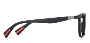 Black Rectangle Full Rim Unisex Eyeglasses by Lenskart Air Computer Glasses-146748