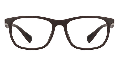 Brown Rectangle Full Rim Unisex Eyeglasses by Lenskart Air Computer Glasses-147885