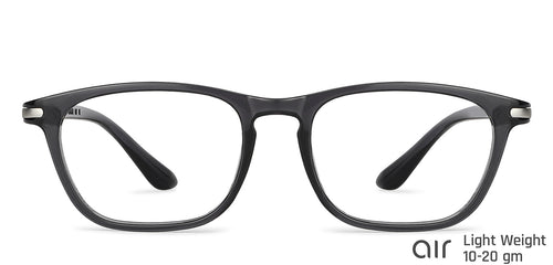 Grey Rectangle Full Rim Wide Unisex Eyeglasses by Lenskart Air-138054