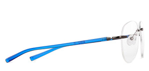 Grey Aviator Rimless Unisex Eyeglasses by Lenskart Air Computer Glasses-147902