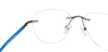 Load image into Gallery viewer, Grey Aviator Rimless Unisex Eyeglasses by Lenskart Air Computer Glasses-147902
