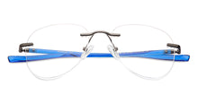 Load image into Gallery viewer, Grey Aviator Rimless Unisex Eyeglasses by Lenskart Air Computer Glasses-147902