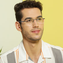 Load image into Gallery viewer, Grey Aviator Rimless Unisex Eyeglasses by Lenskart Air Computer Glasses-147902