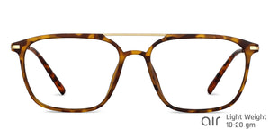 Tortoise Square Full Rim Medium Unisex Eyeglasses by Lenskart Air-145731
