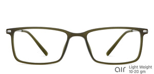 Green Rectangle Full Rim Unisex Eyeglasses by Lenskart Air LA-145732