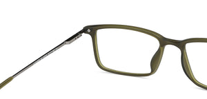 Green Rectangle Full Rim Unisex Eyeglasses by Lenskart Air LA-145732