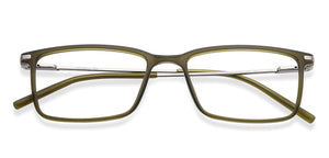 Green Rectangle Full Rim Unisex Eyeglasses by Lenskart Air LA-145732