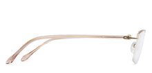 Load image into Gallery viewer, Gold Rectangle Half Rim Unisex Eyeglasses by Lenskart Air Computer Glasses-146747