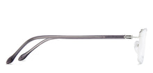 Load image into Gallery viewer, Silver Rectangle Half Rim Wide Unisex Eyeglasses by Lenskart Air Online-138372