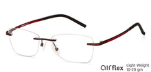 Load image into Gallery viewer, Maroon Rectangle Rimless Unisex Eyeglasses by Lenskart Air Computer Glasses-147880