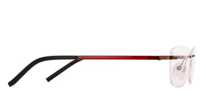 Maroon Rectangle Rimless Unisex Eyeglasses by Lenskart Air Computer Glasses-147880