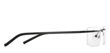Load image into Gallery viewer, Black Rectangle Rimless Unisex Eyeglasses by Lenskart Air-139657