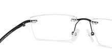 Load image into Gallery viewer, Black Rectangle Rimless Unisex Eyeglasses by Lenskart Air-139657