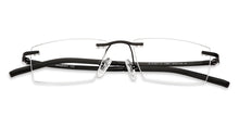 Load image into Gallery viewer, Black Rectangle Rimless Unisex Eyeglasses by Lenskart Air-139657