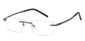 Grey Rectangle Rimless Unisex Eyeglasses by Lenskart Air Computer Glasses-147877
