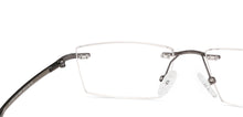 Load image into Gallery viewer, Grey Rectangle Rimless Unisex Eyeglasses by Lenskart Air Computer Glasses-147877