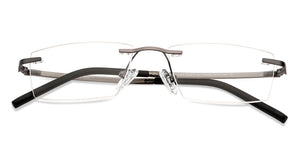 Grey Rectangle Rimless Unisex Eyeglasses by Lenskart Air Computer Glasses-147877
