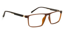 Load image into Gallery viewer, Brown Rectangle Full Rim Narrow Unisex Eyeglasses by Lenskart Air Online-139907