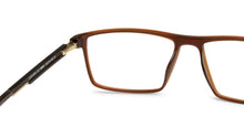 Load image into Gallery viewer, Brown Rectangle Full Rim Narrow Unisex Eyeglasses by Lenskart Air Online-139907
