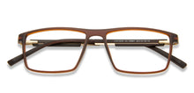Load image into Gallery viewer, Brown Rectangle Full Rim Narrow Unisex Eyeglasses by Lenskart Air Online-139907