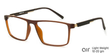 Load image into Gallery viewer, Brown Rectangle Full Rim Narrow Unisex Eyeglasses by Lenskart Air Online-139907