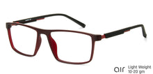Load image into Gallery viewer, Red Rectangle Full Rim Narrow Unisex Eyeglasses by Lenskart Air Online-139908