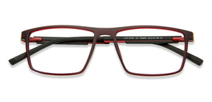 Red Rectangle Full Rim Narrow Unisex Eyeglasses by Lenskart Air Online-139908