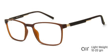 Load image into Gallery viewer, Brown Rectangle Full Rim Unisex Eyeglasses by Lenskart Air Computer Glasses-144248